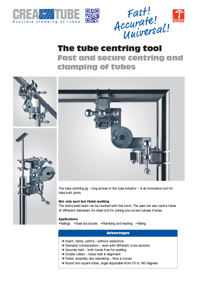 CREA-TUBE The tube centring tool