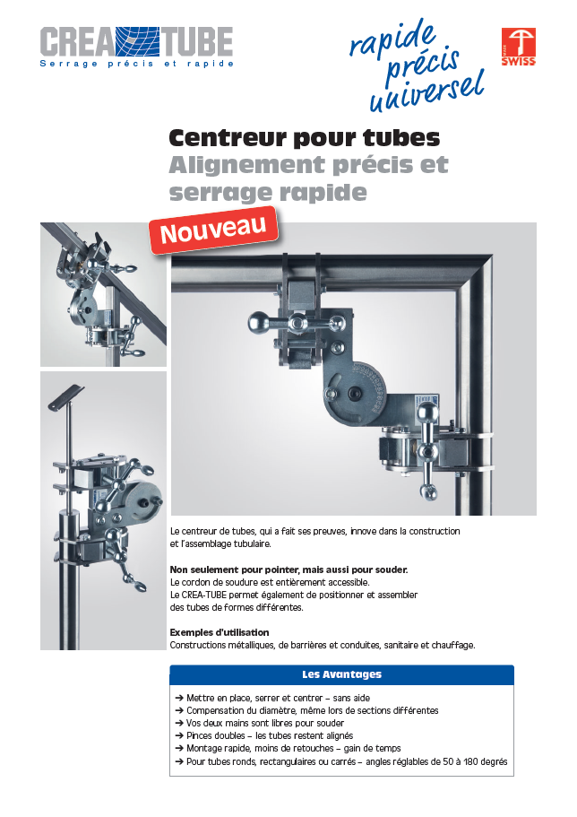 CREA-TUBE Centreur pour tubes