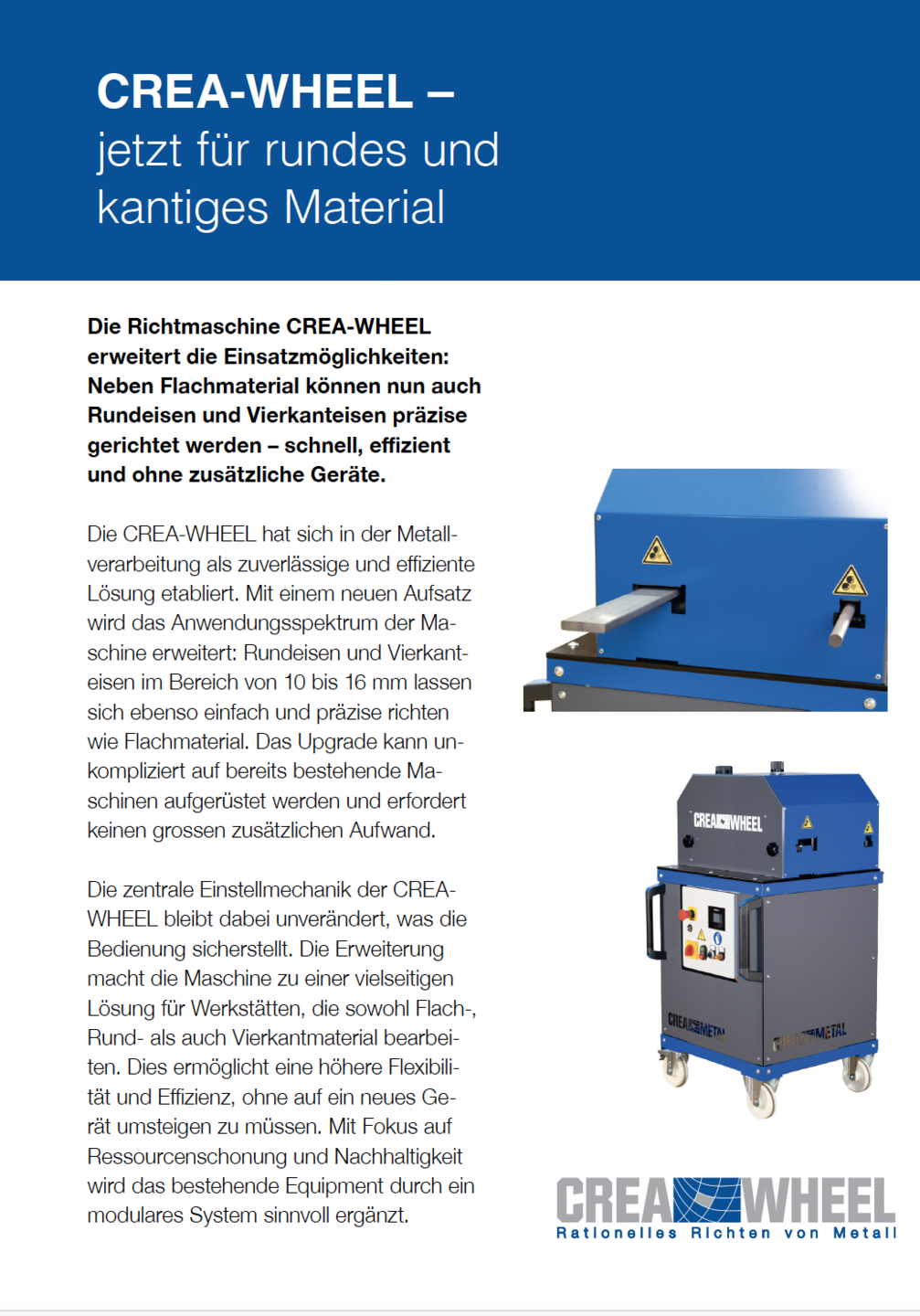 CREA-WHEEL Die Richtmaschine